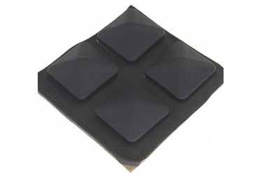 Ножки приборные, самоклеющиеся, резиновые (14mm x 14mm x 6mm) 4шт