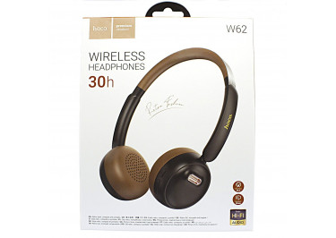 Беспроводные наушники (полноразмерные Bluetooth) (коричнево - черные) HOCO W62