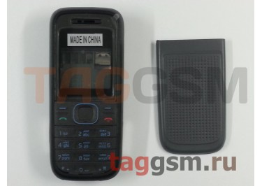 Корпус Nokia 1200 / 1208 со средней частью + клавиатура (черный)