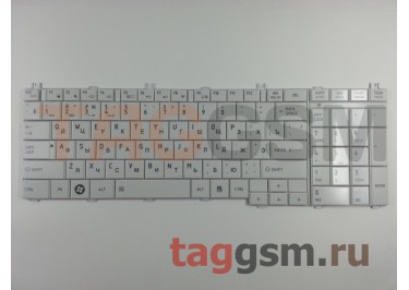 Клавиатура для ноутбука Toshiba Satellite C650 / C655 / C655D / C660 / L650 / L655 / L670 / L675 / L750 (белый)