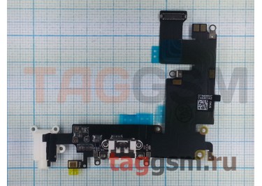 Шлейф для iPhone 6 Plus + разъем зарядки + разъем гарнитуры (белый)