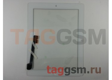 Тачскрин для iPad 3 (A1416 / A1430 / A1403) / iPad 4 (A1458 / A1459 / A1460) + кнопка HOME для iPad 3 (белый), ориг