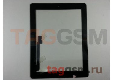Тачскрин для iPad 3 (A1416 / A1430 / A1403) / iPad 4 (A1458 / A1459 / A1460) + кнопка HOME для iPad 3 (черный), ориг