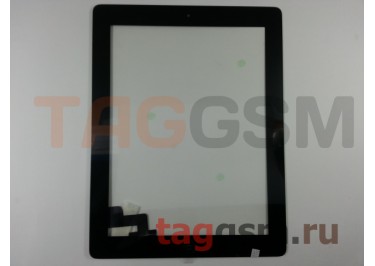 Тачскрин для iPad 2 (A1395 / A1396 / A1397) + кнопка HOME (черный), ориг