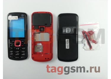 Корпус Nokia 5320 со средней частью + клавиатура (красный)