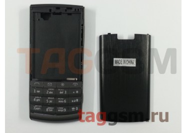 Корпус Nokia X3-02 со средней частью + клавиатура(темно-серый)