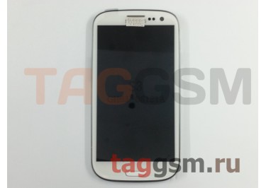 Дисплей для Samsung  i9300 Galaxy S III + тачскрин+ рамка (белый) ОРИГ100%