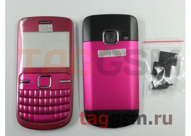 Корпус Nokia C3-00 со средней частью + клавиатура(розовый)