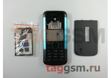 Корпус Nokia 5000 со средней частью + клавиатура (черный / синий)