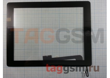 Тачскрин для iPad 3 (A1416 / A1430 / A1403) / iPad 4 (A1458 / A1459 / A1460) + кнопка HOME для iPad 4 (черный), ориг