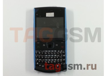 Корпус Nokia X2-01 со средней частью + клавиатура (синий)