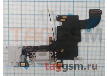 Шлейф для iPhone 6S + разъем зарядки + разъем гарнитуры + микрофон (серый)