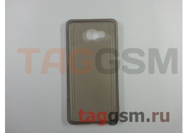 Задняя накладка для Samsung A7 / A710 Galaxy A7 (2016) (силикон, прозрачно-чёрная)