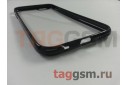 Задняя накладка для iPhone 6 / 6S (4.7'') (силикон, прозрачная, жесткая основа с черной окантовкой и с заглушкой под наушники) №4