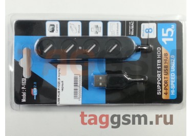 USB HUB P-1020 (4 порта) черный