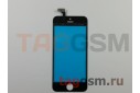 Стекло + тачскрин для iPhone 5 (черный), (олеофобное покрытие) ААА