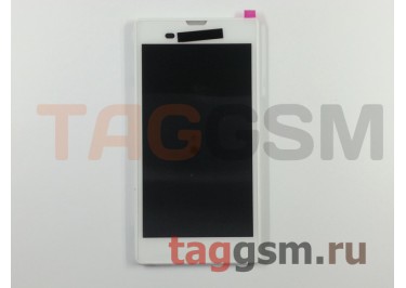 Дисплей для Sony Xperia T3 (D5102 /  D5103 /  D5106 /  M50w) + тачскрин (белый) + рамка, ориг