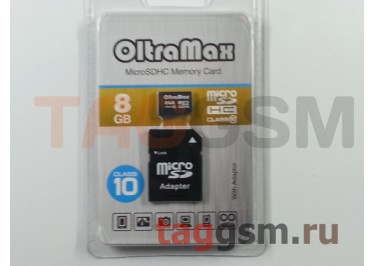 Micro SD 8Gb OltraMax Class 10 с адаптером SD