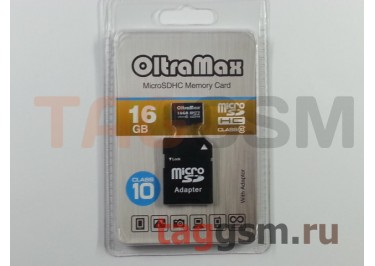 Micro SD 16Gb OltraMax Class 10 с адаптером SD