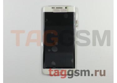 Дисплей для Samsung  SM-G925 Galaxy S6 Edge + тачскрин + рамка (белый), ОРИГ100%