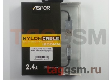 Кабель USB - micro USB (A157) ASPOR (1,2м) (черный)