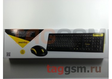 Комплект беспроводной (клавиатура + мышь) Smartbuy 23350AG Black / Yellow (SBC-23350AG-K / Y)