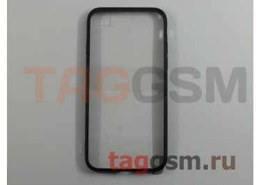 Задняя накладка для iPhone 7 / 8 (4.7") (силикон, прозрачная, жесткая основа, с черной окантовкой) №12