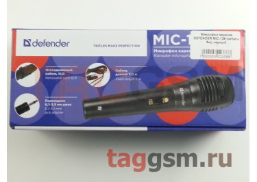 Микрофон караоке DEFENDER MIC-129 (кабель 5м), черный