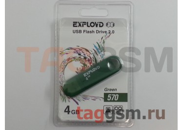 Флеш-накопитель 4Gb Exployd 570 Green