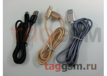 Кабель USB - micro USB 3.1 (Type-C) (ткань), в ассортименте