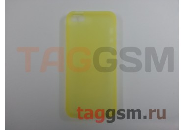 Задняя накладка для iPhone 5 / 5S / SE (0.3 mm прозрачная, желтая) Xinbo