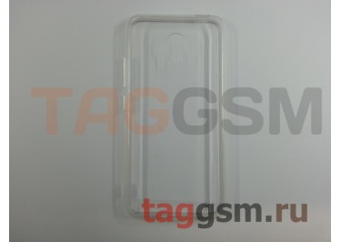 Задняя накладка для MEIZU M3s mini (силикон, с заглушками, с жесткой основой, прозрачная)  техпак