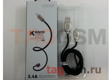 Кабель USB - micro USB (A116) ASPOR (1,2м) (черный)