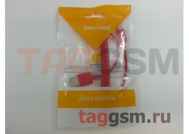 Кабель USB - micro (пружинка) красный 1m, Smartbuy