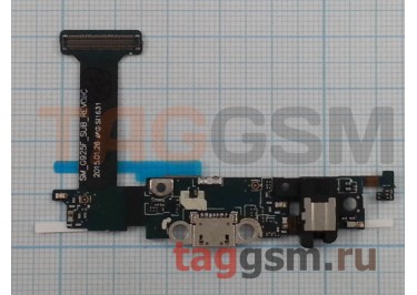 Шлейф для Samsung G925 Galaxy S6 Edge + разъем зарядки + разъем гарнитуры + микрофон + кнопка 