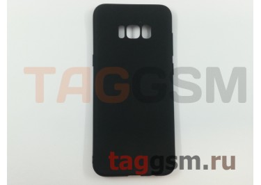 Задняя накладка для Samsung G955 Galaxy S8 Plus (силикон, черная) Fashion