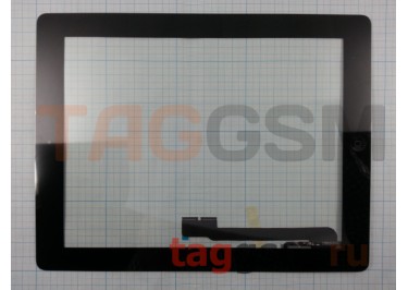 Тачскрин для iPad 3 (A1416 / A1430 / A1403) / iPad 4 (A1458 / A1459 / A1460) + кнопка HOME для iPad 4 (черный), тайвань
