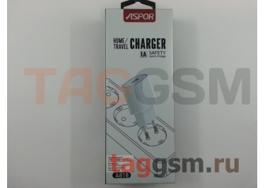 Сетевое зарядное устройство USB 1000mA 1 выход USB, (A818) ASPOR