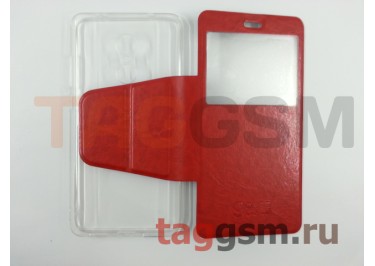 Сумка футляр-книга для XIAOMI Redmi Note 4X (с силиконовым основанием, красная) CaseGuru