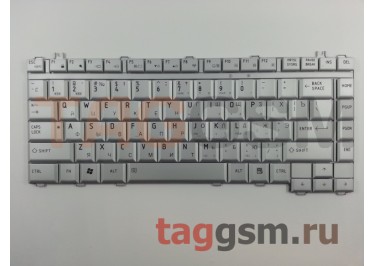 Клавиатура для ноутбука Toshiba Satellite A200 / A300 / A305 / L300 / L450 / M300 / M305 / M305D (серебро)