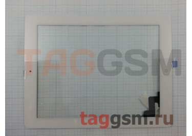 Тачскрин для iPad 2 (A1395 / A1396 / A1397) + кнопка HOME (белый), тайвань