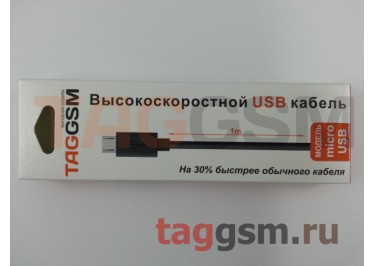 Кабель USB - micro USB, черный, 1м, TG