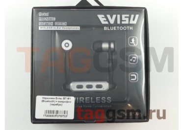 Наушники Evisu BT-M1 (Bluetooth) + микрофон (серебро)