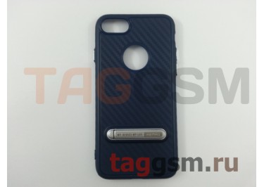 Задняя накладка для iPhone 7 / 8 (4.7") (силикон, матовая, с подставкой, синяя (Gridchic case)) Remax
