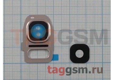 Стекло задней камеры для Samsung G935 Galaxy S7 Edge (золото), ориг