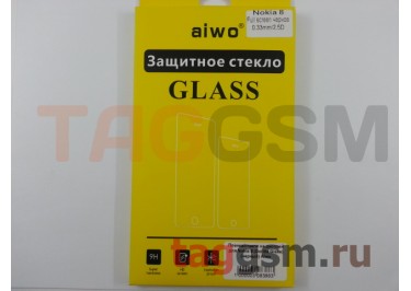 Пленка / стекло на дисплей для Nokia 8 (Gorilla Glass) (черный) Aiwo