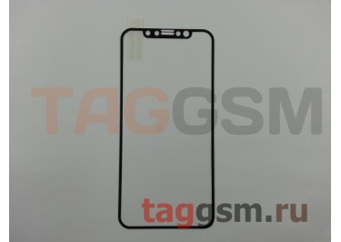 Пленка / стекло на дисплей для iPhone X (Gorilla Glass) (черный) техпак