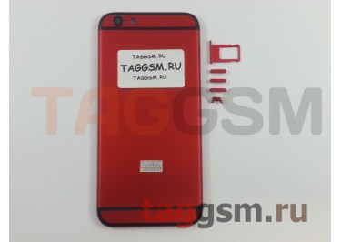 Задняя крышка для iPhone 6 (красный) (под черный дисплей)