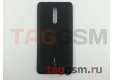 Задняя накладка для Nokia 8 (силикон, матовая, черная) Cherry