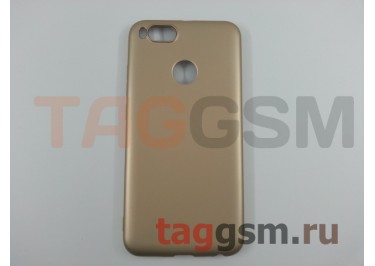 Задняя накладка для Xiaomi MiA1 (силикон, матовая, золото) j-case